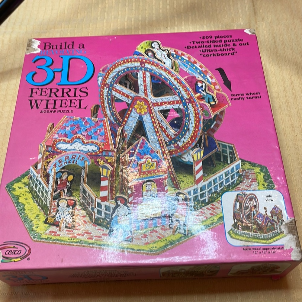3-D revolving Ferris Wheel puzzle